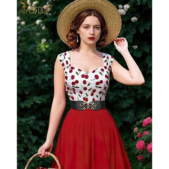 Women Stretchy Elastic Wide Waist Belts Pack for Dresses Casual Formal main image 4